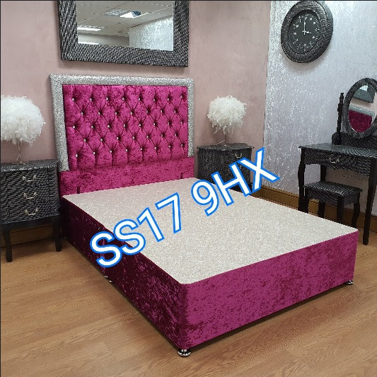 Hot pink Britney glitter divan bed