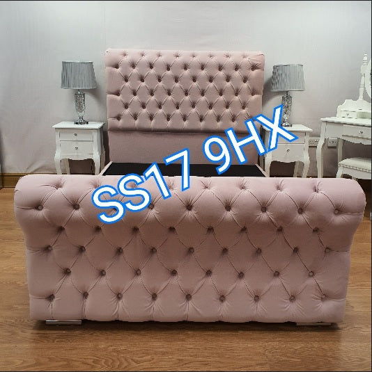 Double Beds - Full Chesterfield Sleigh Bed Essex Bed Shop