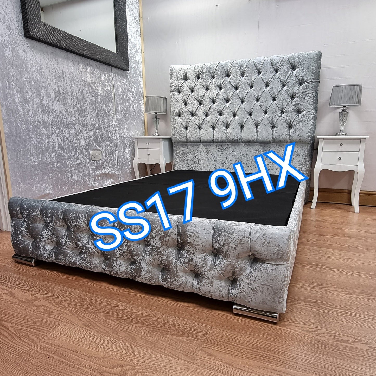 Super King Size Chesterfield Fabric Frame Bed