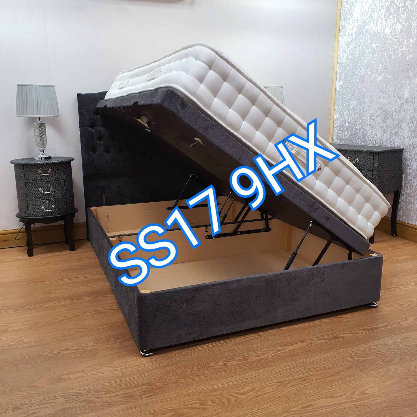 Side lift ottoman storage divan bed
