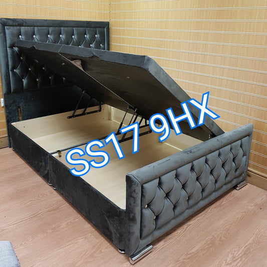 Super King Size Beds - Hampton side lift ottoman divan bed