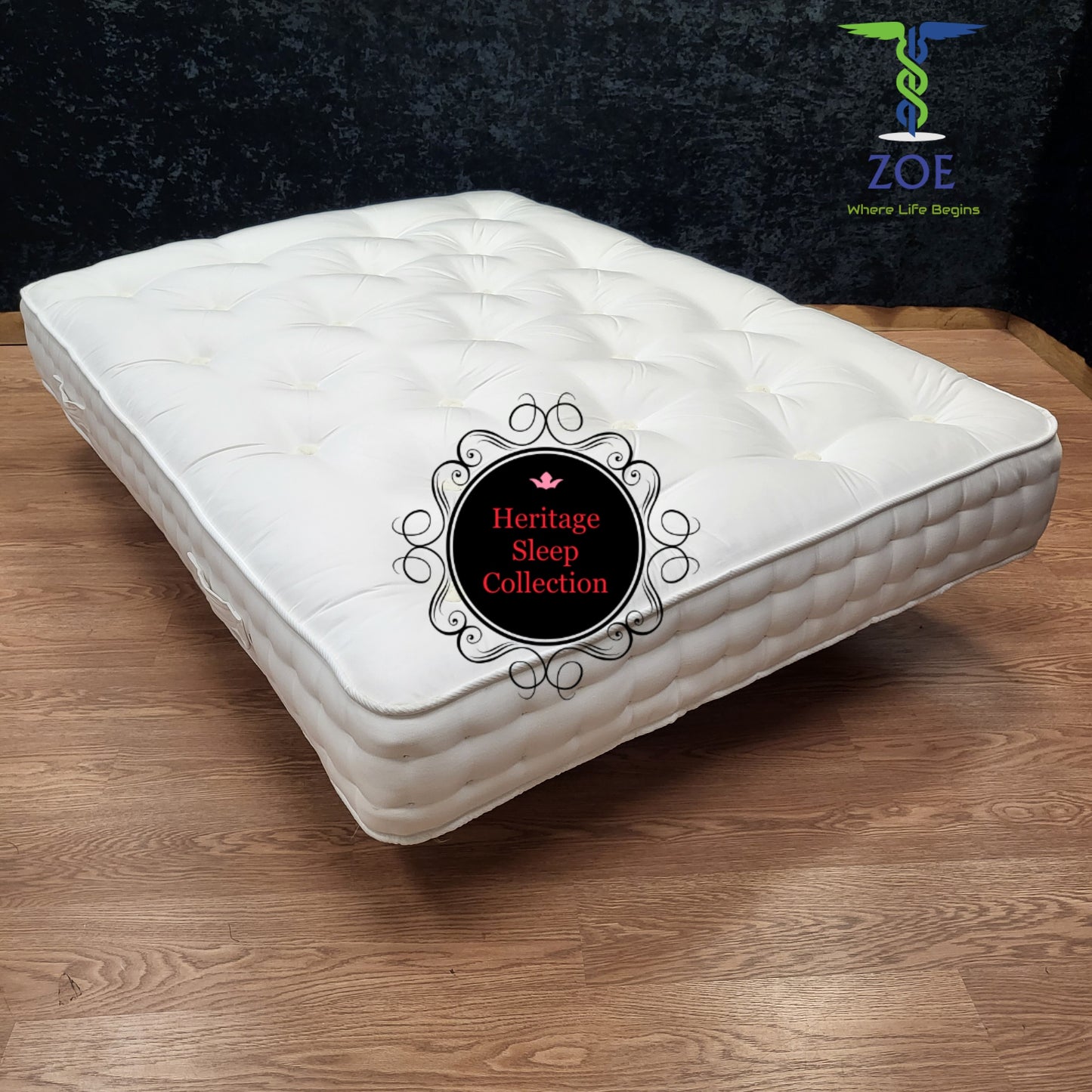 Zoe Natural Cotton Wool Silk Pocket Sprung Hand Stitched Mattress