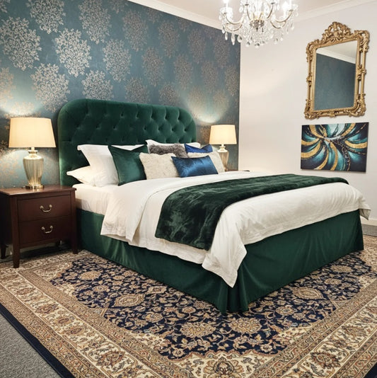 Brentwood Bed Shop in Essex - Green Plush Velvet