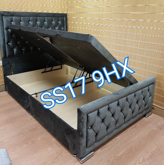 Double Bed - Hampton side lift ottoman divan bed Essex Bed Shop