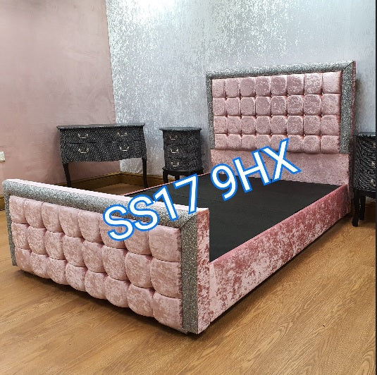 Double Beds - Lexi Glitter Bed - Essex Bed shop