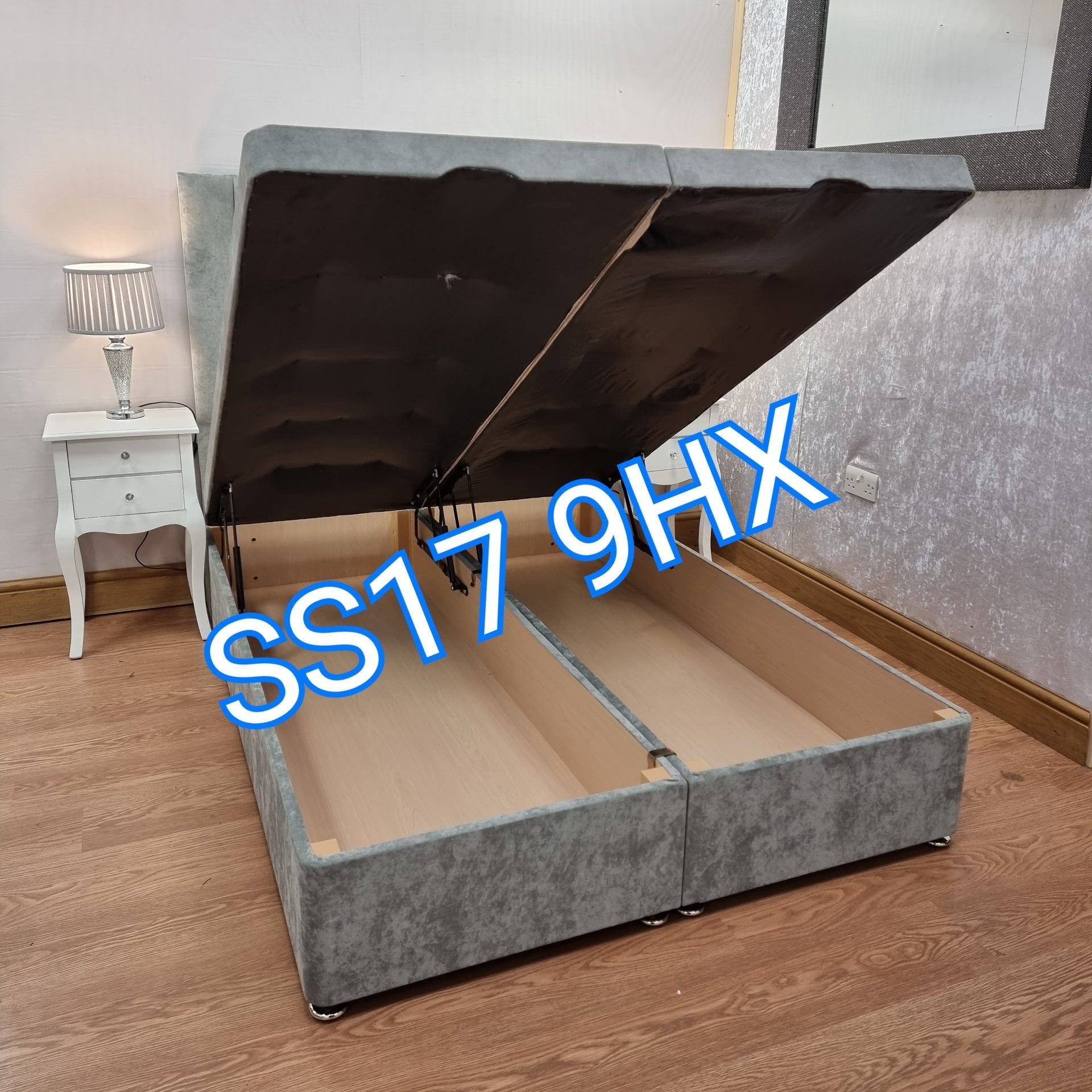 Super King Size Lift up storage ottoman divan bed