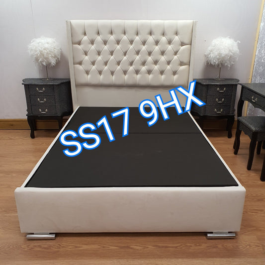 King Size Beds - Washington Wingback Fabric Frame Bed