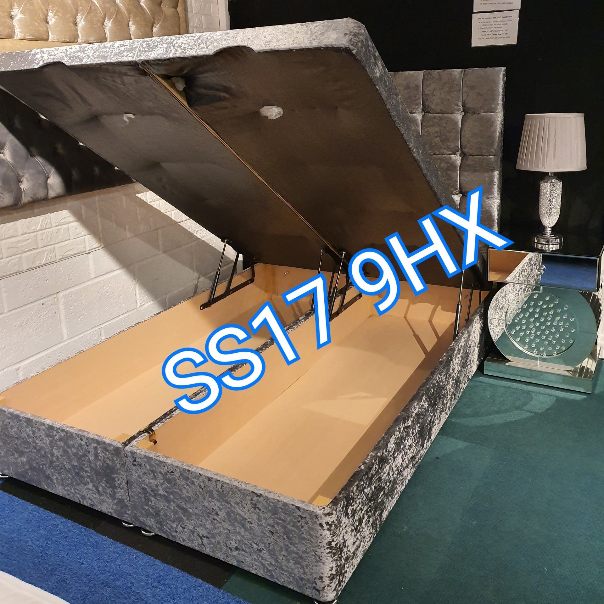 King size ottoman divan storage bed
