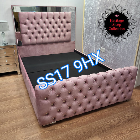 Vanity Mirrored Chesterfield Bed - Direct Beds 2 U Essex Beds and Mattress Shop