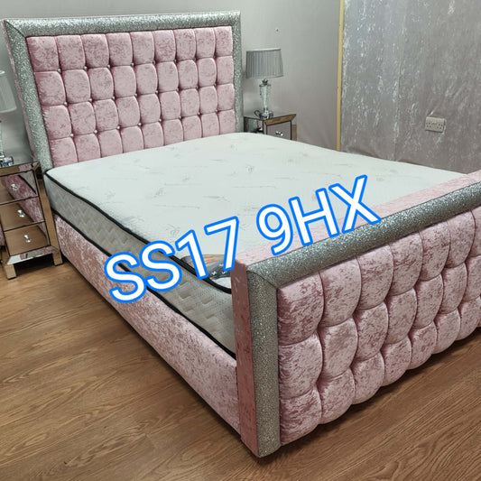 Lexi Glitter bed and mattress set - Essex bed shop